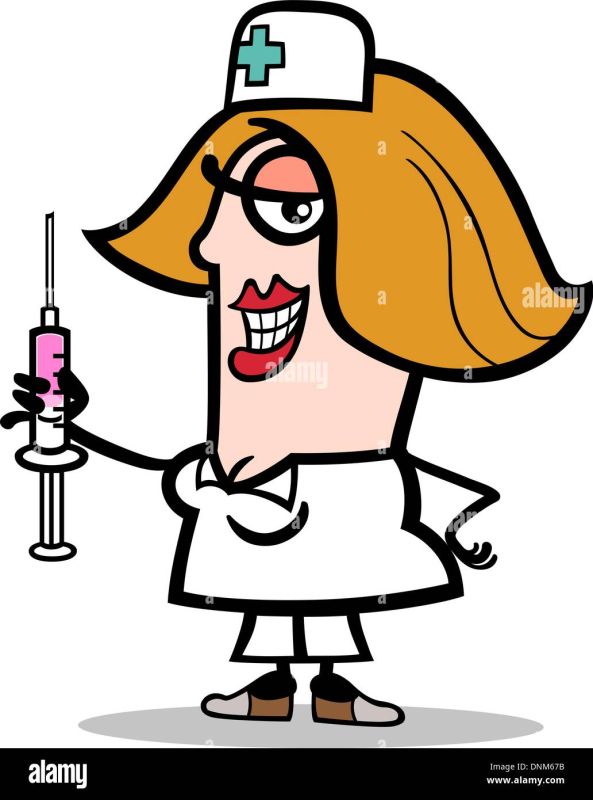 Slutty Blonde Nurse Cartoon