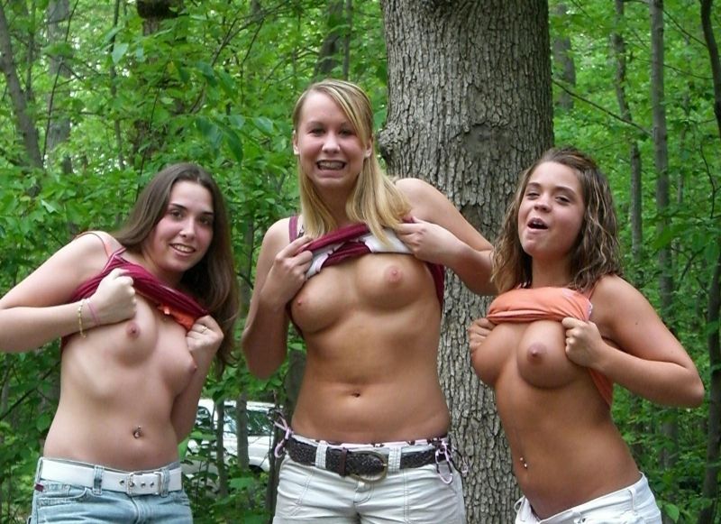 woman nude beach group