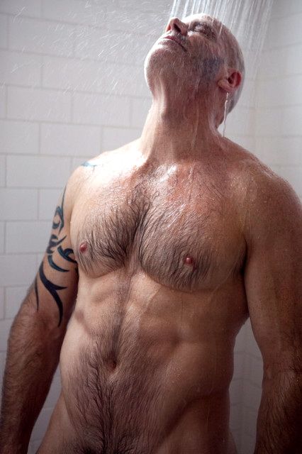 men under shower