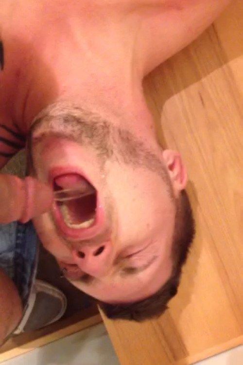 tied up gay cum in mouth gif