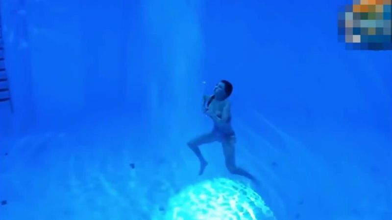 underwater bikini butt flash