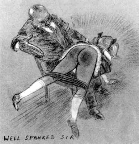 vintage nude woman spanking