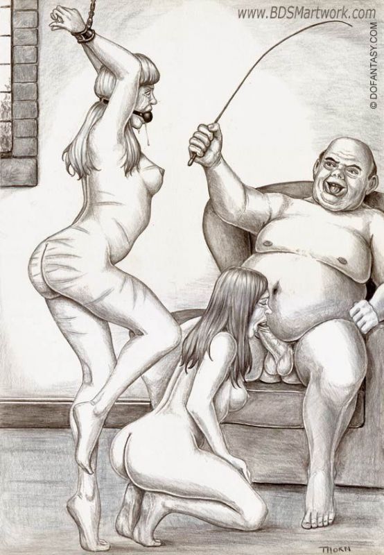 naked spanking art