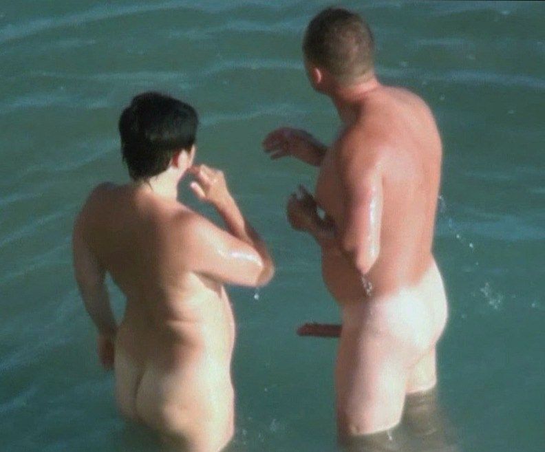 nude beach boner naked