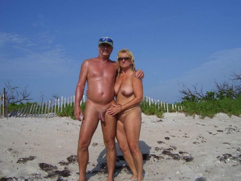vintage nude beach couple