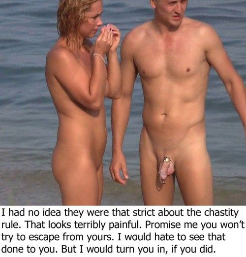 Cfnm Male Chastity Beach Captions