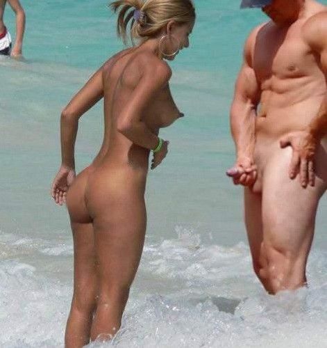 nude couples erect cock beach