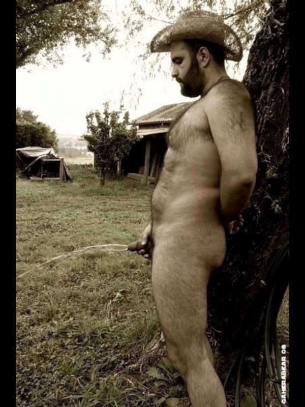shaved male penis naked outdoors