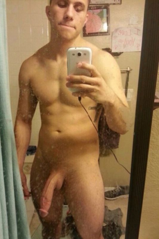 naked big cock selfie