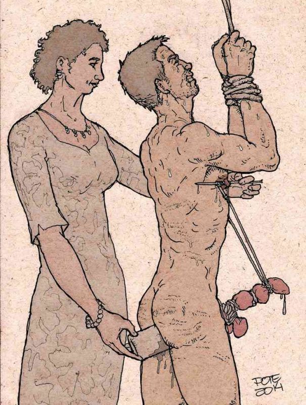 dildo bondage gay art male