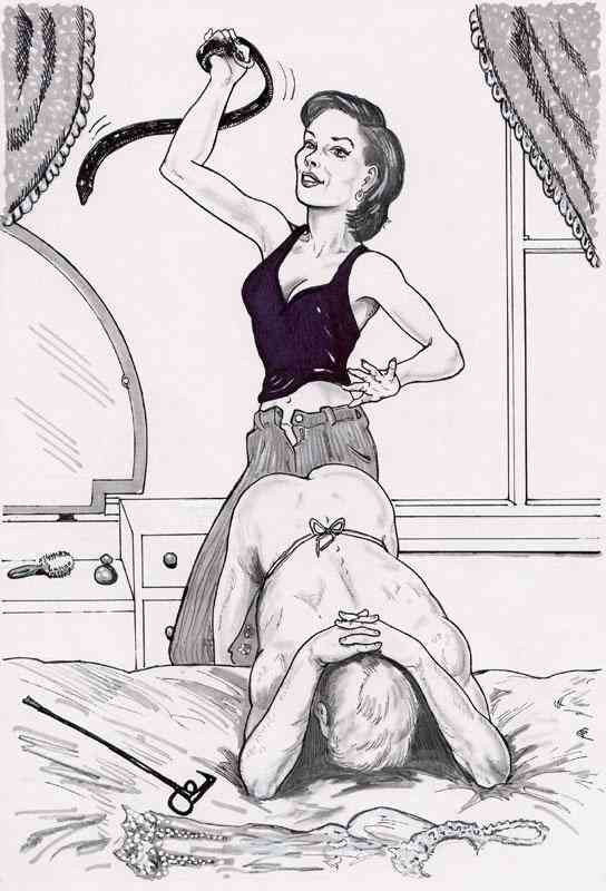 real women spanking men art