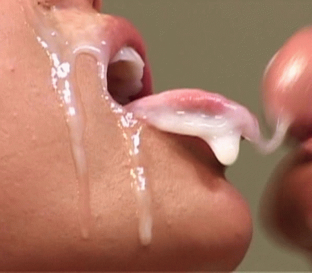 close up oral sex cum