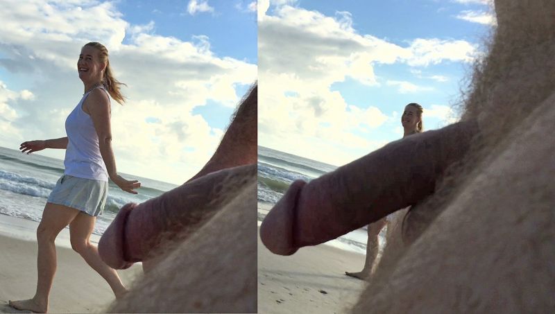 nude beach erection ejaculation
