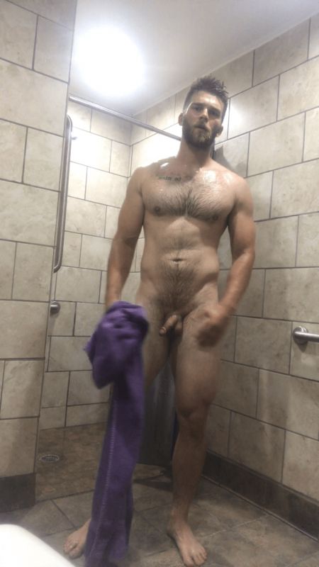 nude hairy guys shower