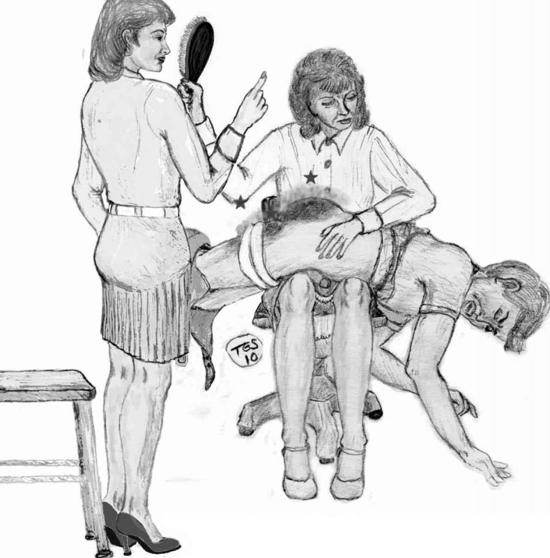naked women spanking art
