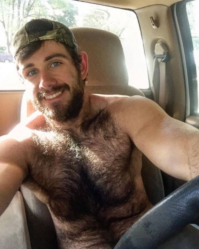 naked hairy man big cock selfie