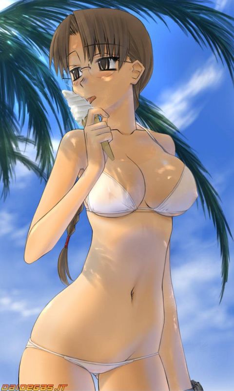 anime bikini pussy flash