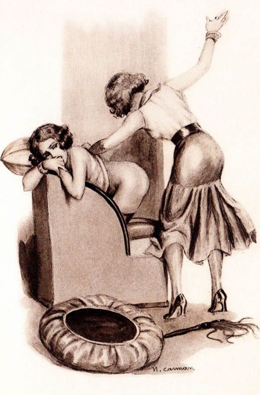 femdom spanking erection art