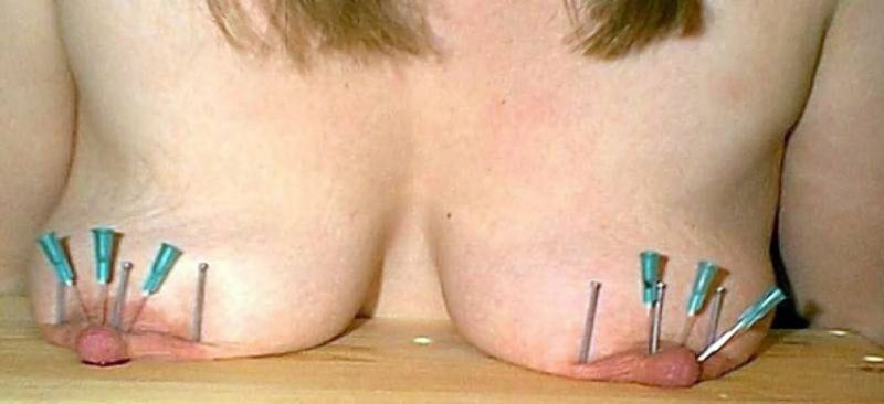women using needles for pain