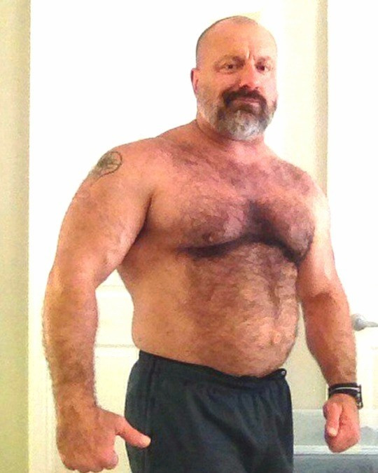 hairy muscle men with huge thighs