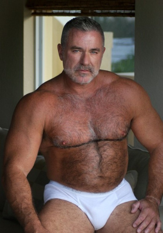 man with extremely large pecs