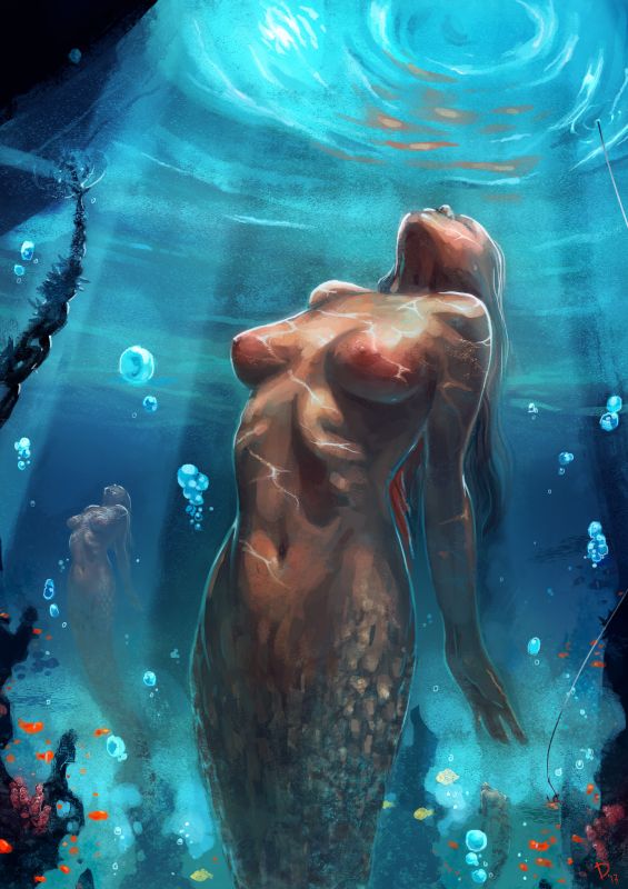 pretty mermaid art