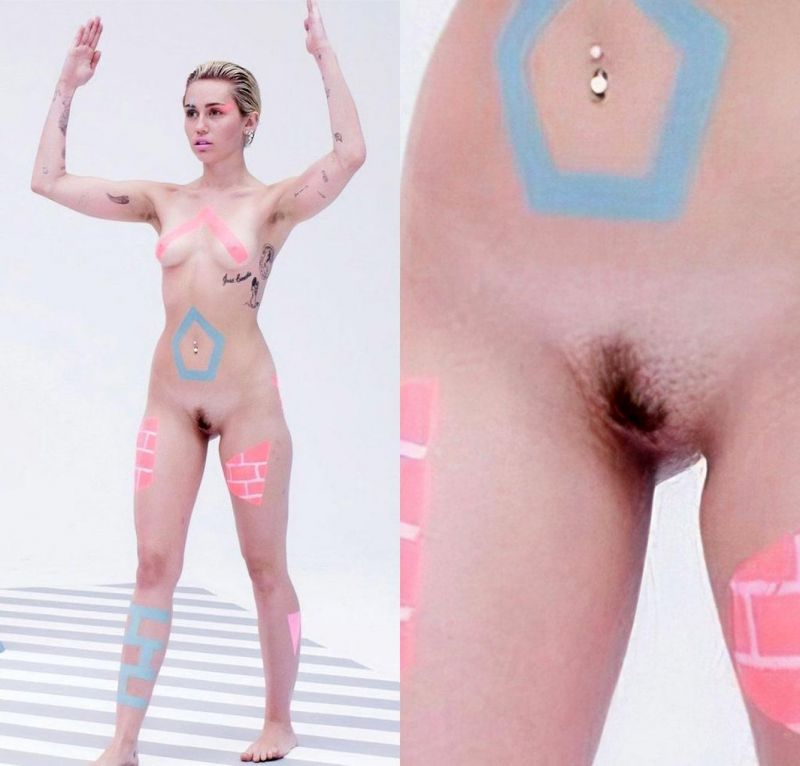 miley cyrus body painting