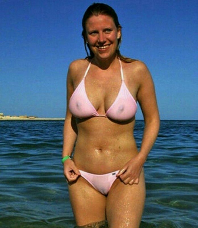 big tits erect nipples bikini