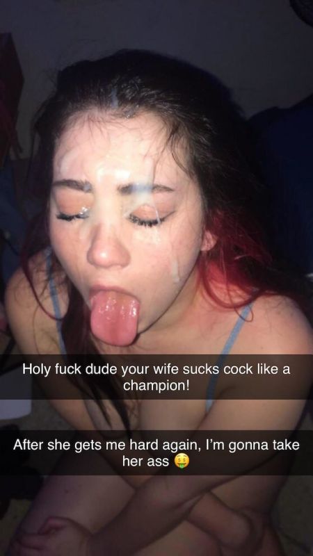 cum all over her head