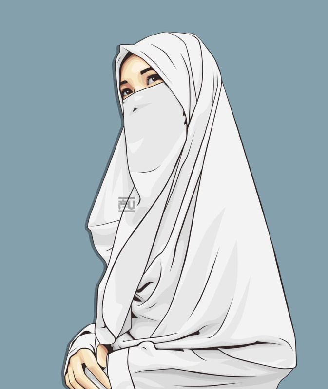 beautiful hijab girls drawing