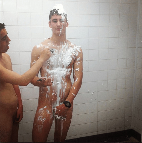 horny men in shower