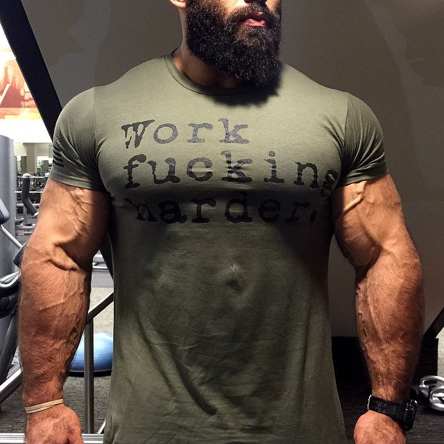 gray hair men chest bear