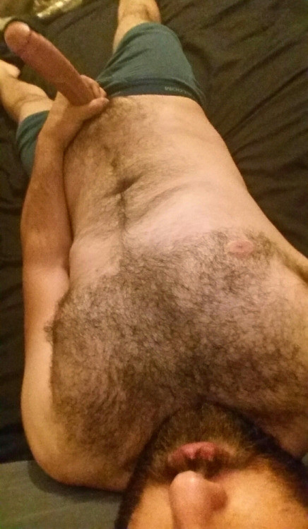 naked hairy man shower