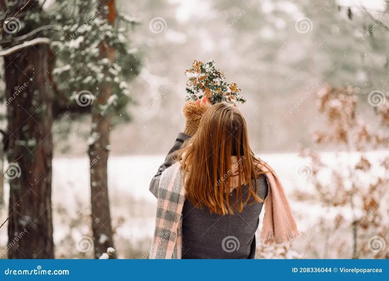 blurred girl in the snow picture