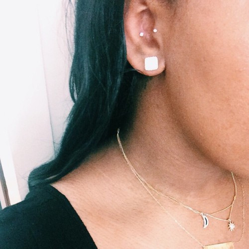 lots of ear piercings