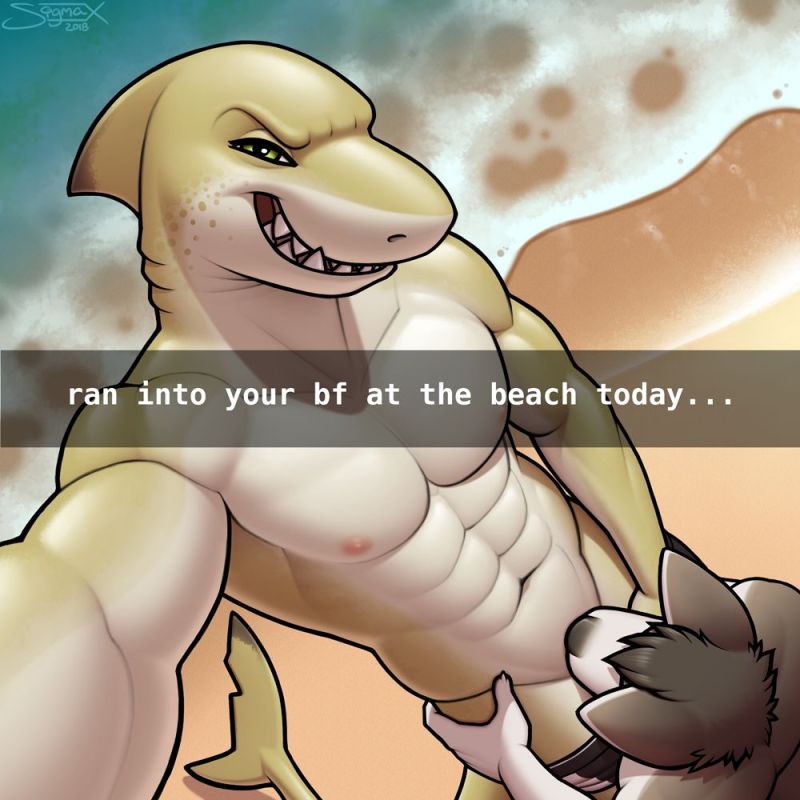 furry shark background