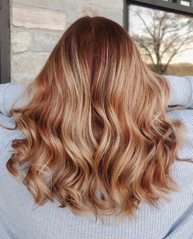 strawberry blonde bob