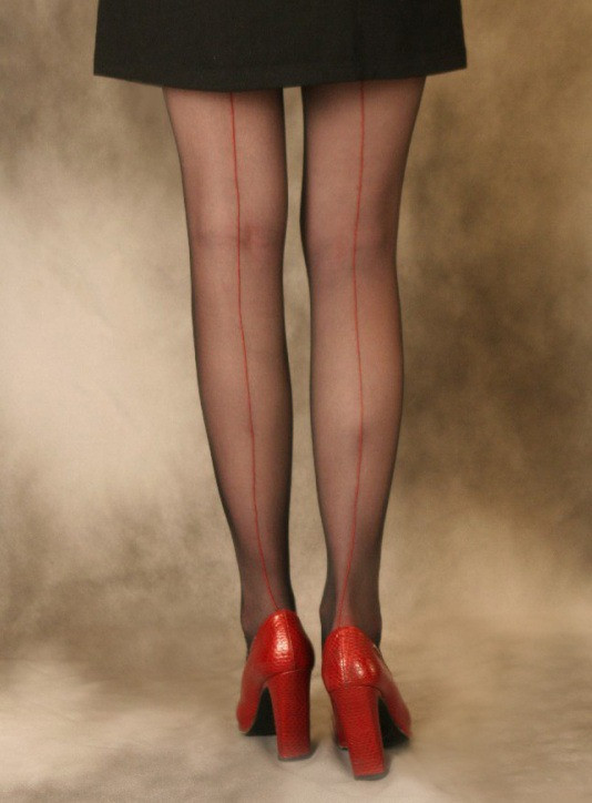 silk stockings with seams