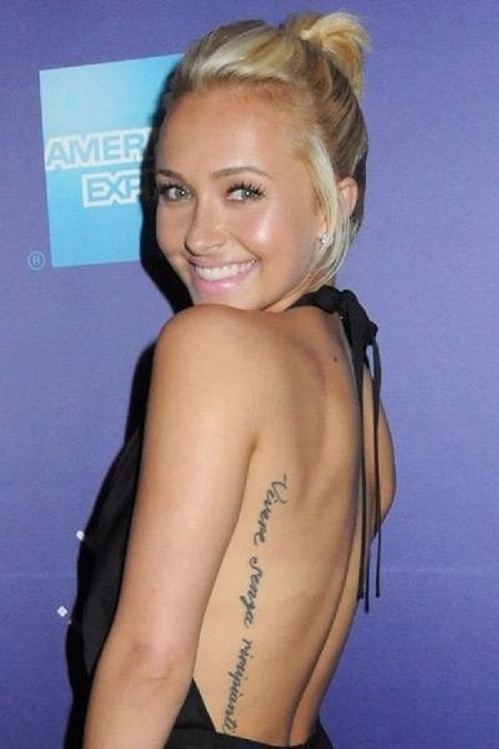 hayden panettiere back tattoo