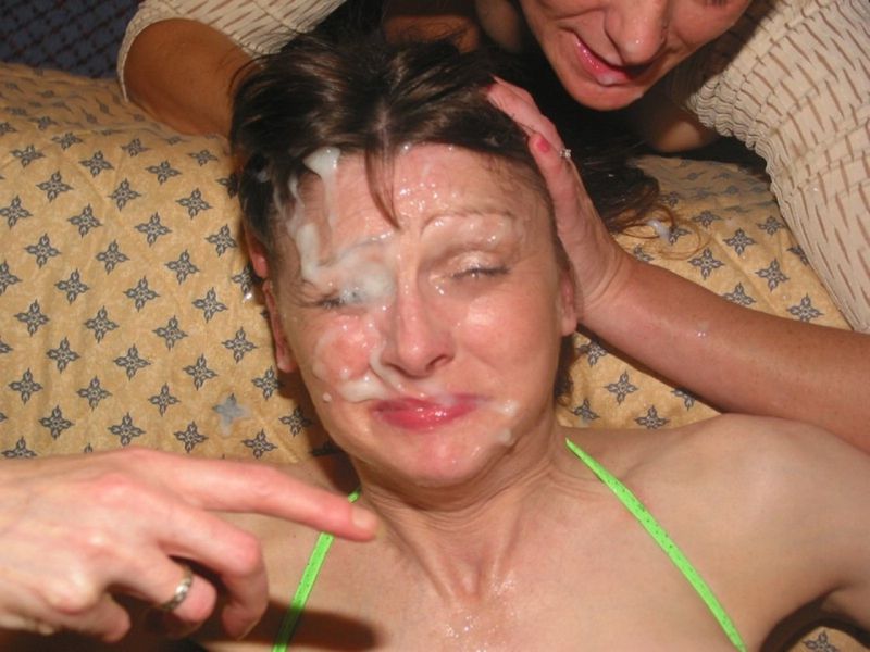 hot blonde cum facial