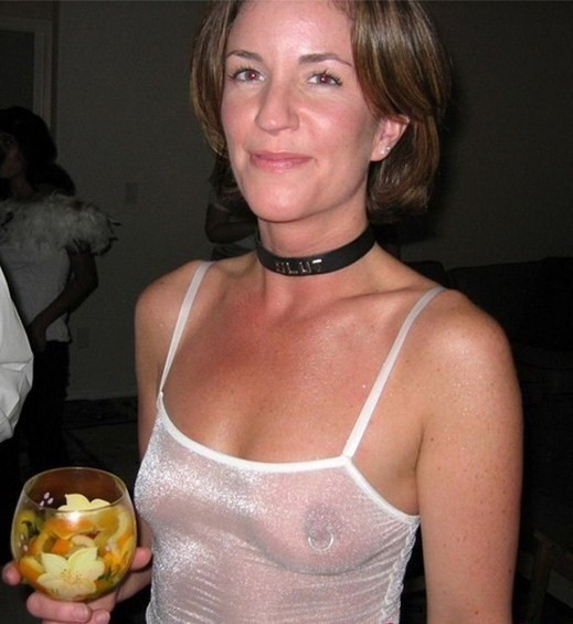 hot milf in see through top