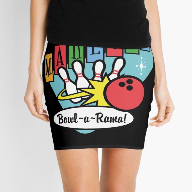 peach bowling skirt