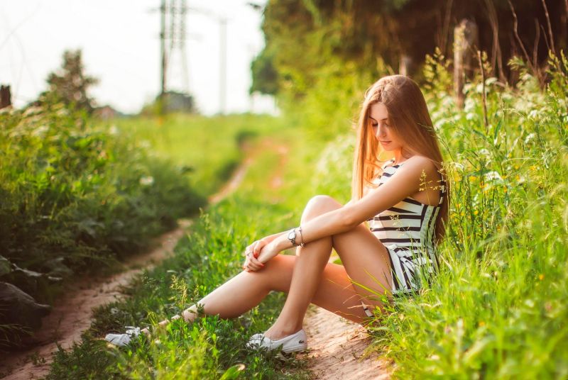 landscape nature beautiful woman outdoors
