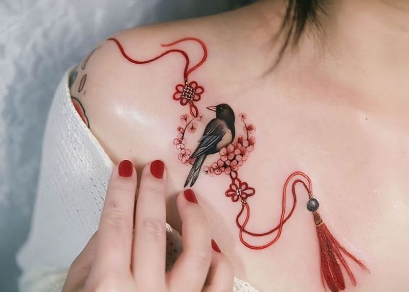 girl with tattoo wallpaper