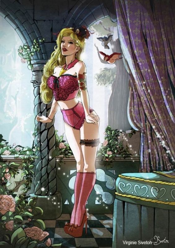 dark disney princess pin up