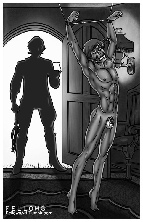 gay male bondage erection