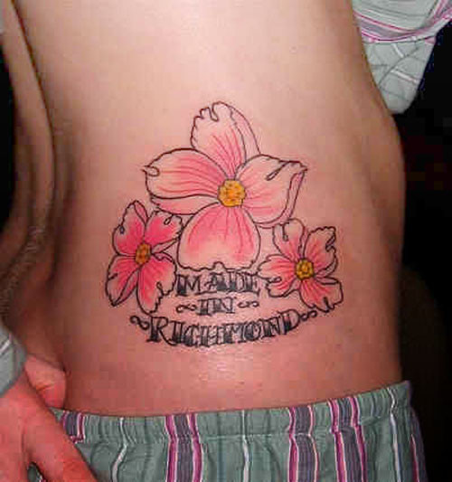 hawaiian flower tattoo women
