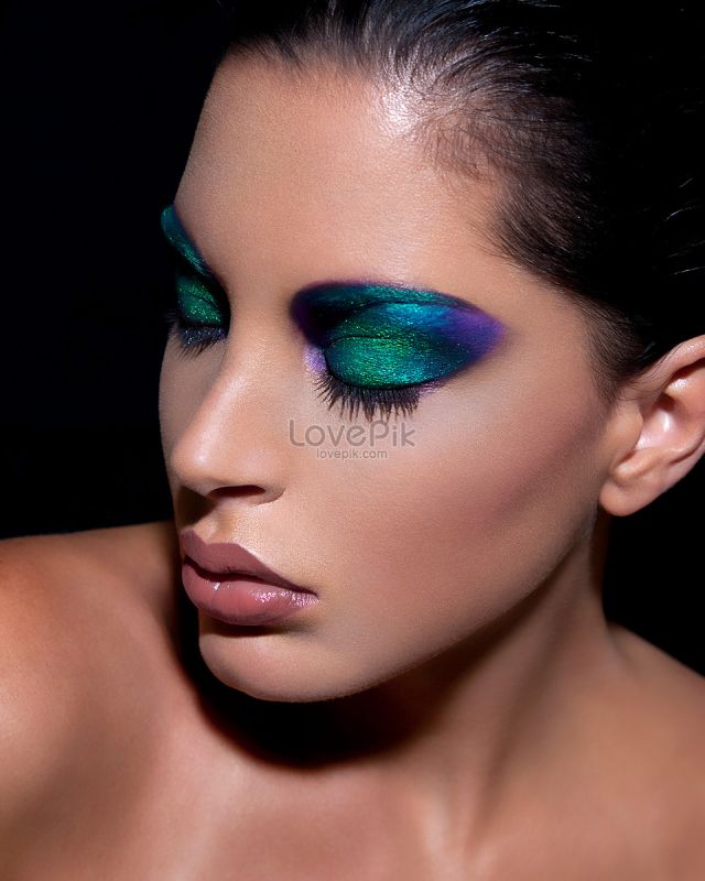 heavy makeup like a cake