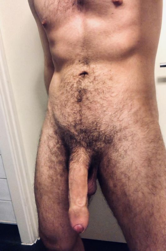 erect uncut cock men
