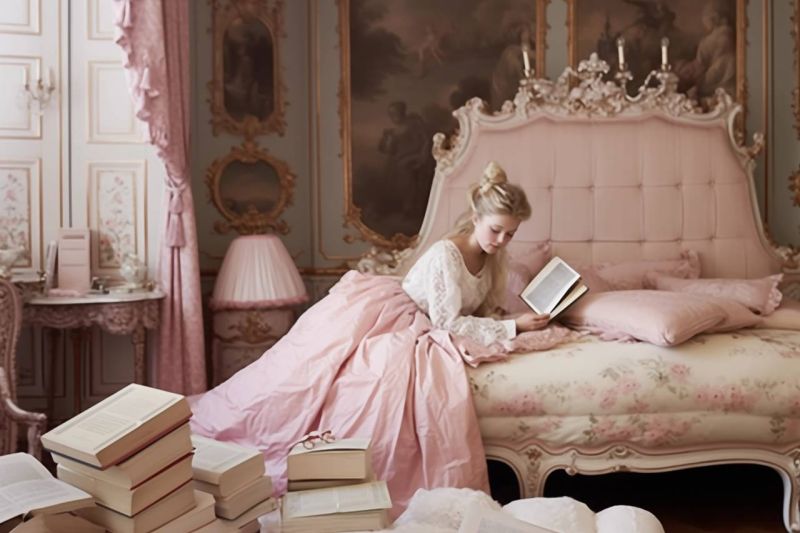 women reading book in nature